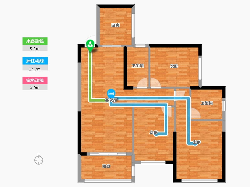 湖南省-衡阳市-天嘉翰廷-104.23-户型库-动静线