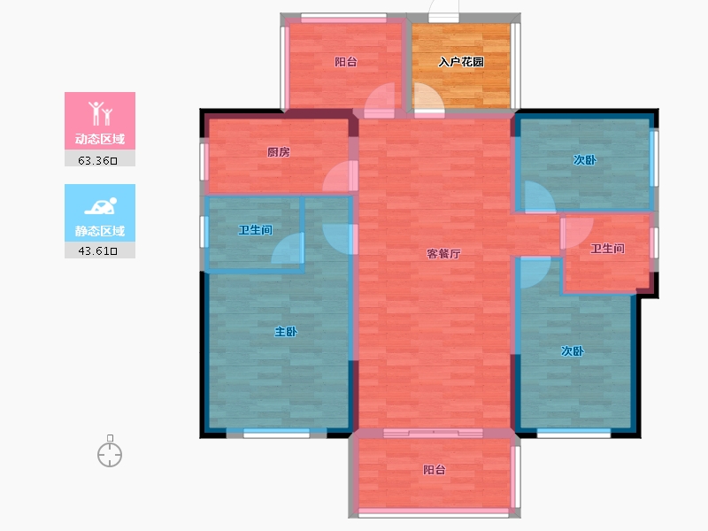 湖南省-长沙市-湘水郡-101.73-户型库-动静分区