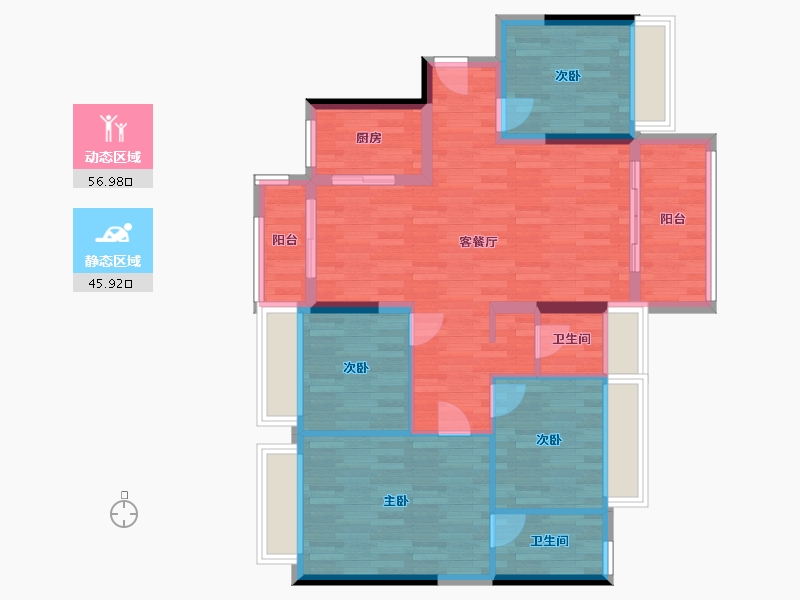 广东省-阳江市-壹方豪庭-92.22-户型库-动静分区