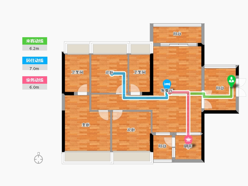 广东省-韶关市-韶关宝能公馆-104.31-户型库-动静线