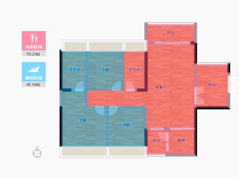 广东省-韶关市-韶关宝能公馆-104.31-户型库-动静分区