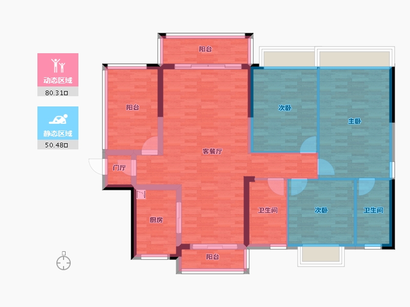 广西壮族自治区-来宾市-云星钱隆世家-117.89-户型库-动静分区