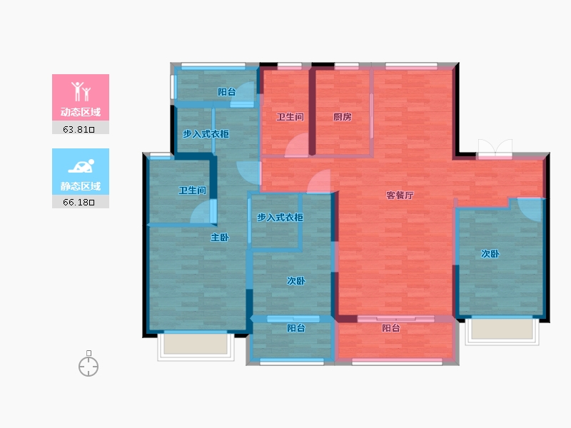 江苏省-南京市-绿地华侨城海珀滨江-116.35-户型库-动静分区