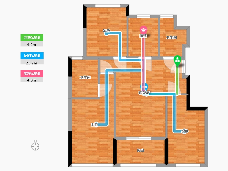 浙江省-绍兴市-阳光城檀悦-89.01-户型库-动静线