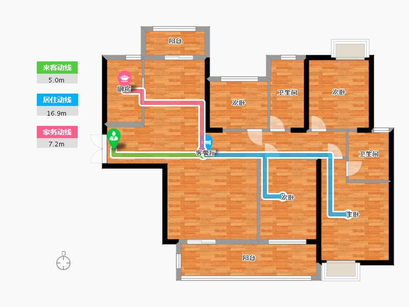 福建省-泉州市-万盛凤凰城-135.50-户型库-动静线