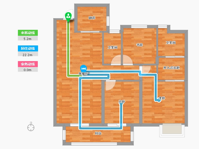 河南省-濮阳市-建业璞园-84.08-户型库-动静线