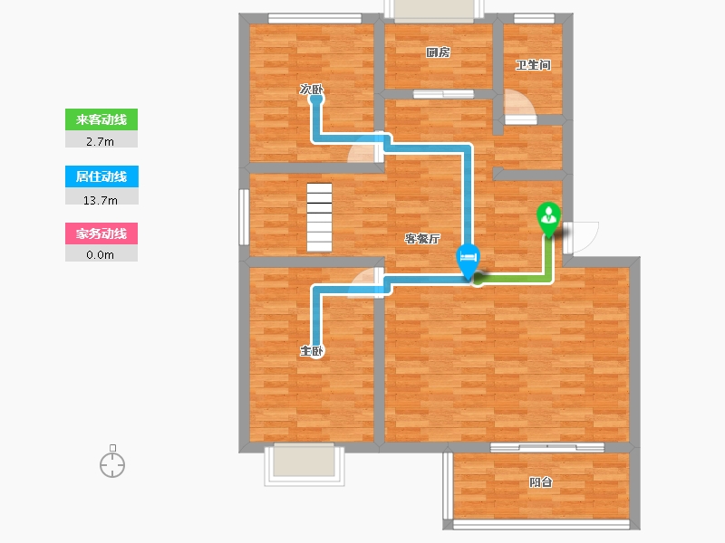 浙江省-宁波市-时代华都-91.82-户型库-动静线