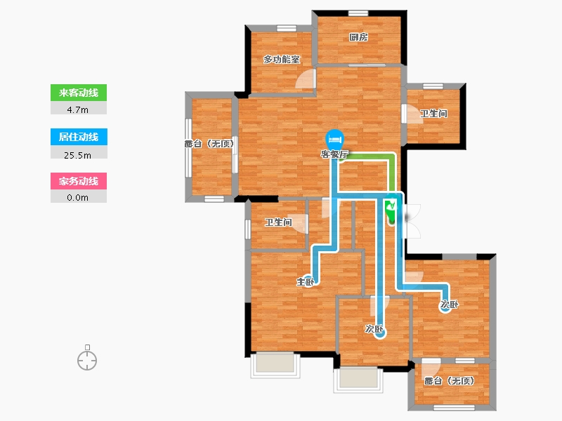 浙江省-嘉兴市-柳桥・长安华府-112.46-户型库-动静线