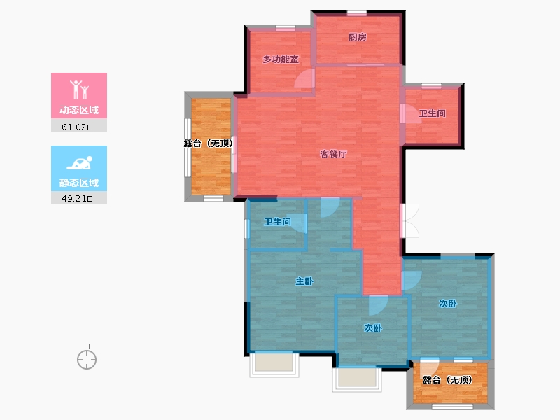 浙江省-嘉兴市-柳桥・长安华府-112.46-户型库-动静分区