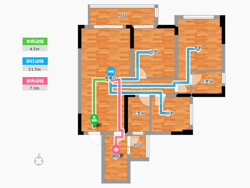 四川省-成都市-上林开府-86.44-户型库-动静线