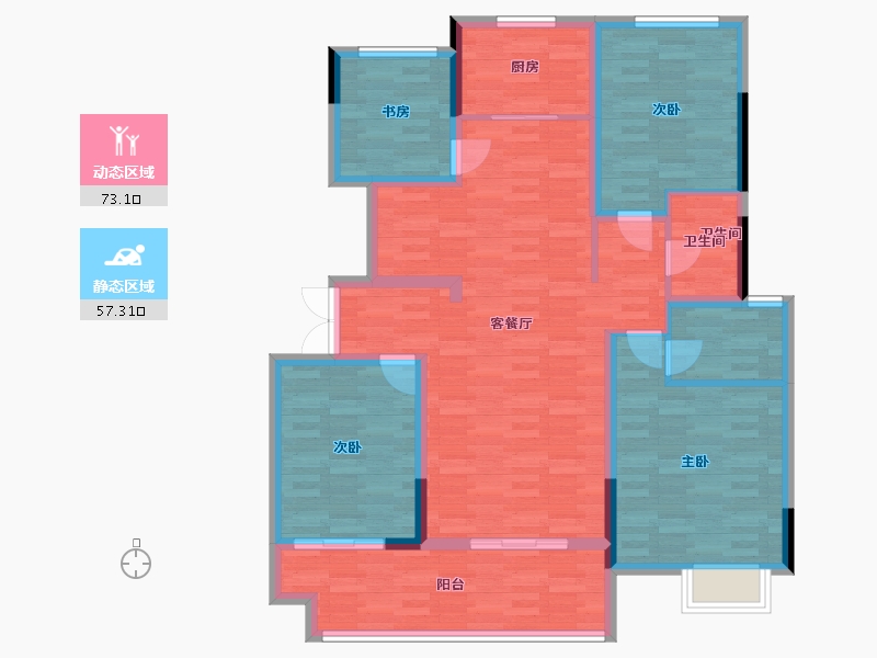 河南省-商丘市-香槟圣园-117.27-户型库-动静分区