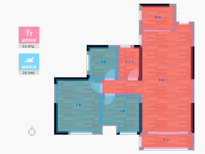 四川省-眉山市-富利新城-70.02-户型库-动静分区