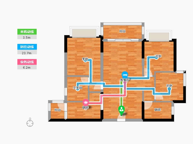 四川省-成都市-恒大金碧天下-82.74-户型库-动静线