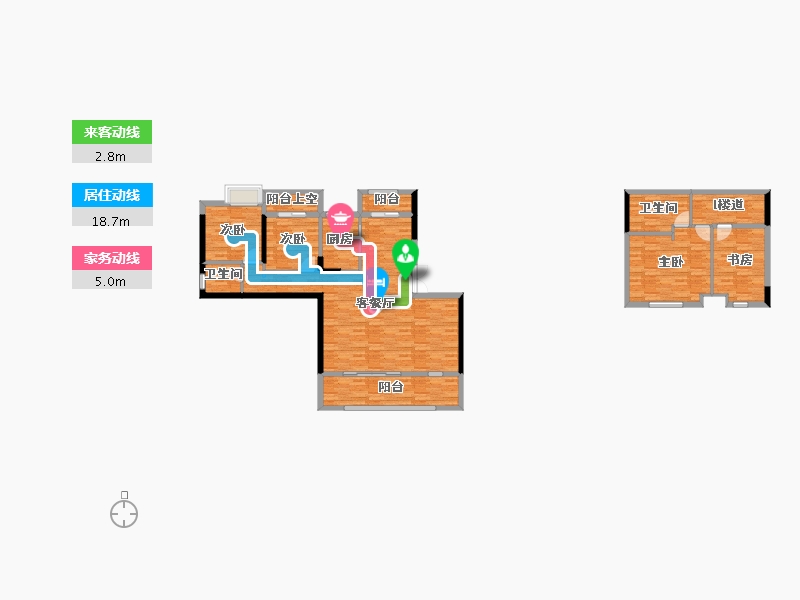 湖南省-长沙市-润和湘江天地-132.34-户型库-动静线