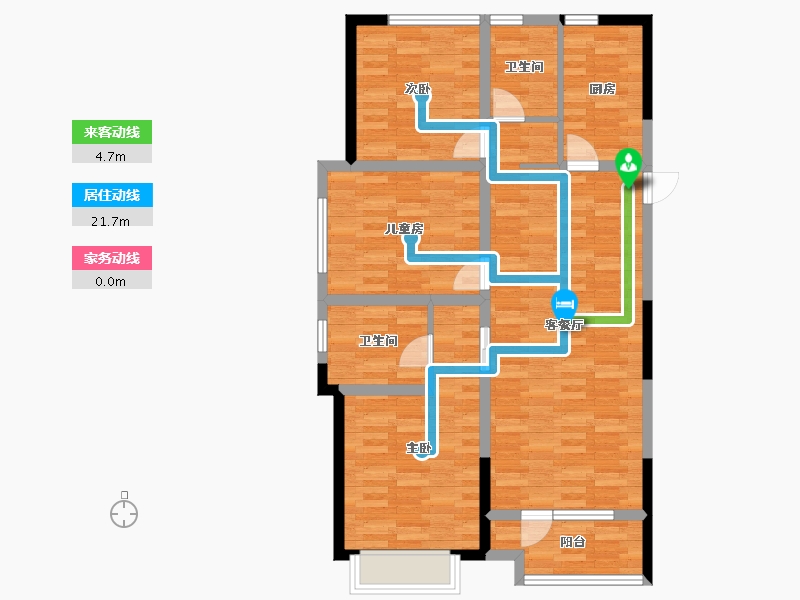 河南省-商丘市-绿城诚园-91.85-户型库-动静线