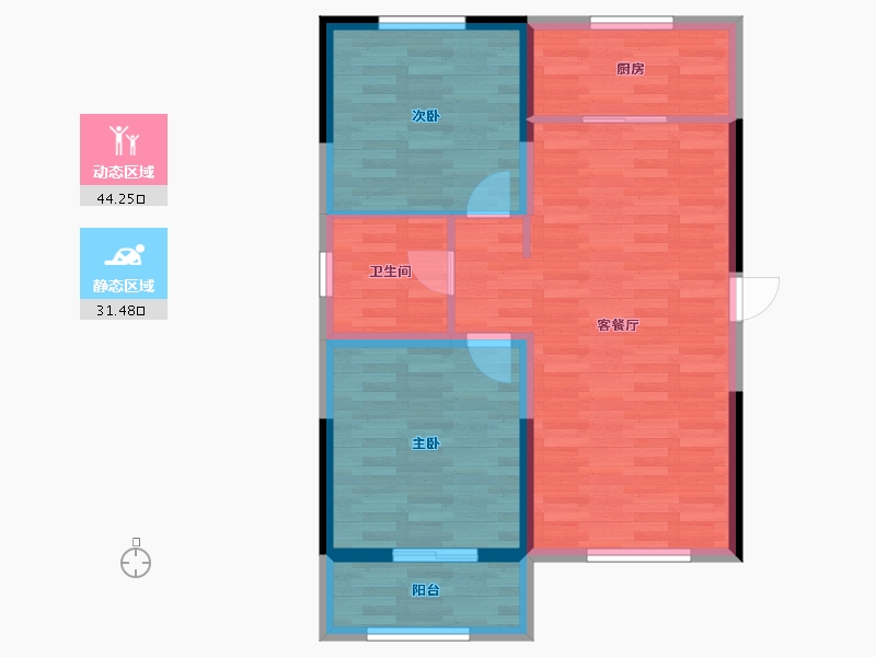 天津-天津市-中交樾公馆-68.00-户型库-动静分区