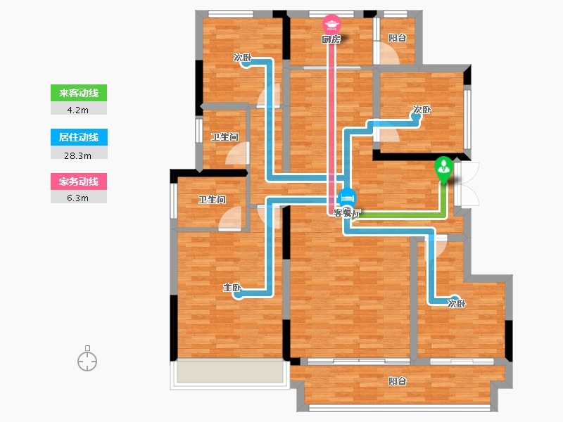 重庆-重庆市-金科·集美嘉悦-112.43-户型库-动静线