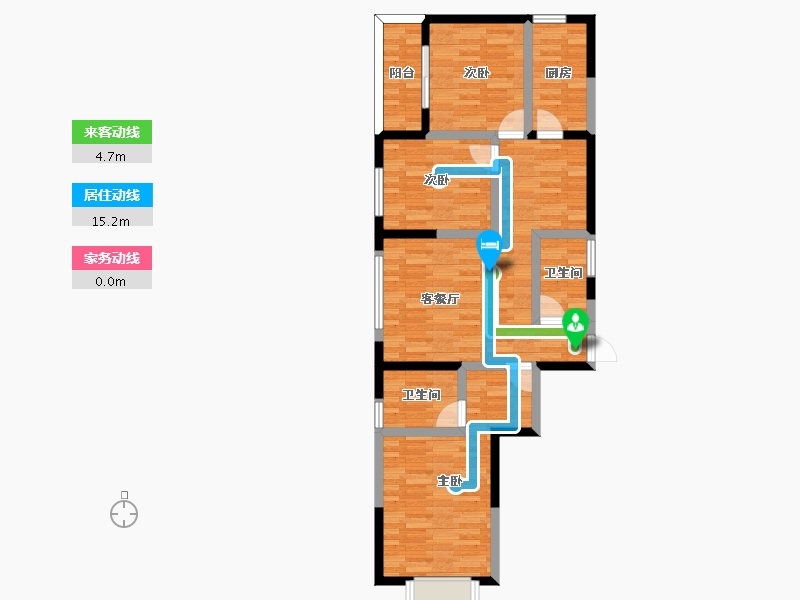 山西省-阳泉市-洪城新居-80.64-户型库-动静线