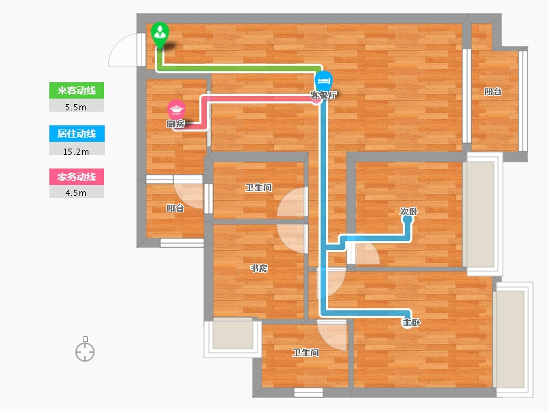 重庆-重庆市-佳兆业广场-75.62-户型库-动静线