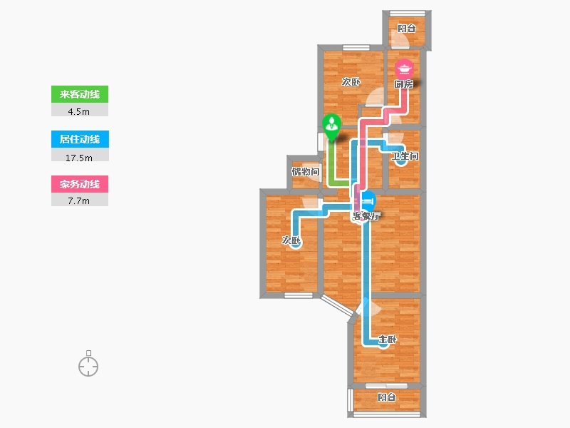 北京-北京市-永华北里-67.87-户型库-动静线