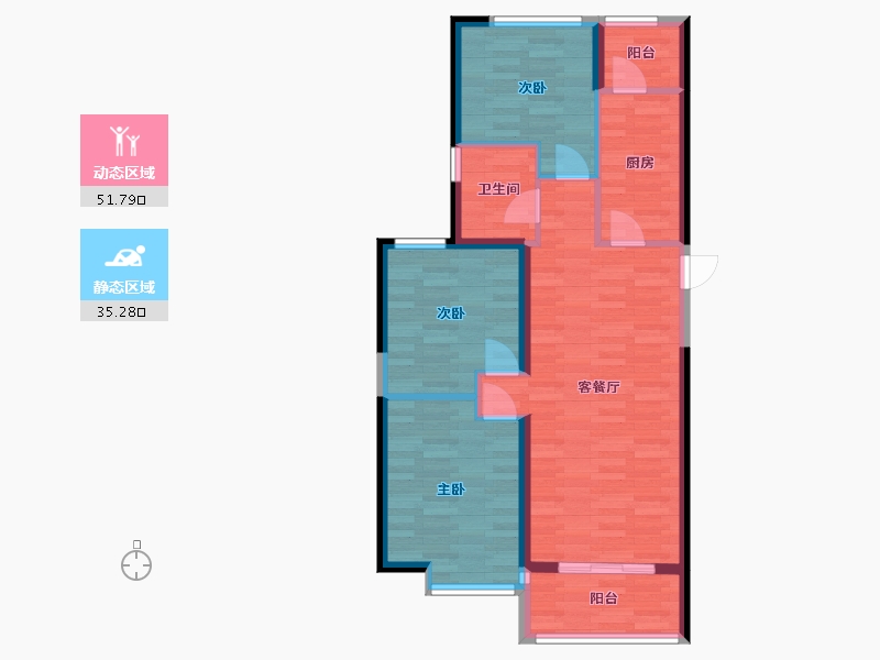 山西省-太原市-恒大林语郡-78.01-户型库-动静分区