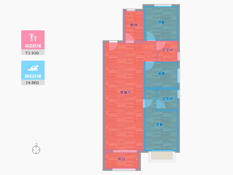 河北省-廊坊市-雅春园-77.43-户型库-动静分区