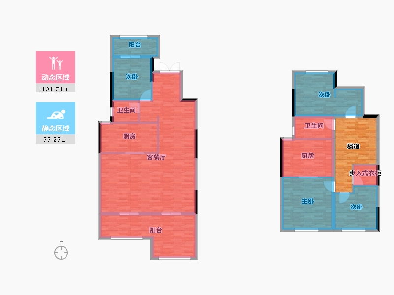 四川省-成都市-中海麓湖公馆-155.15-户型库-动静分区