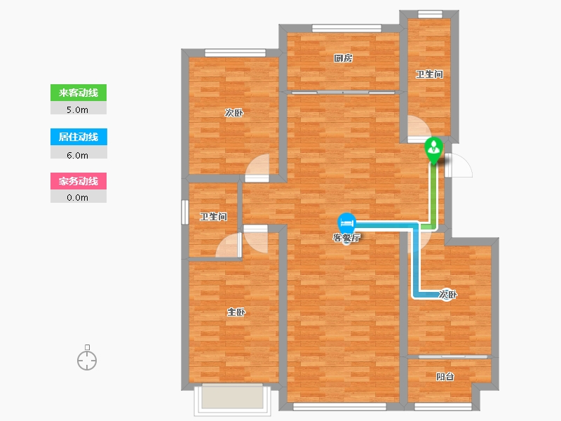 山东省-潍坊市-壹号公馆-98.19-户型库-动静线