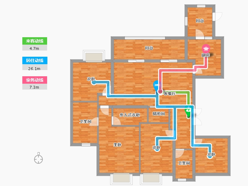 四川省-成都市-仁恒滨河湾-136.72-户型库-动静线