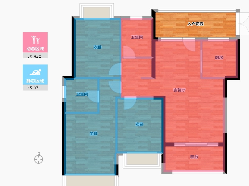 福建省-福州市-罗源湾滨海新城-94.95-户型库-动静分区