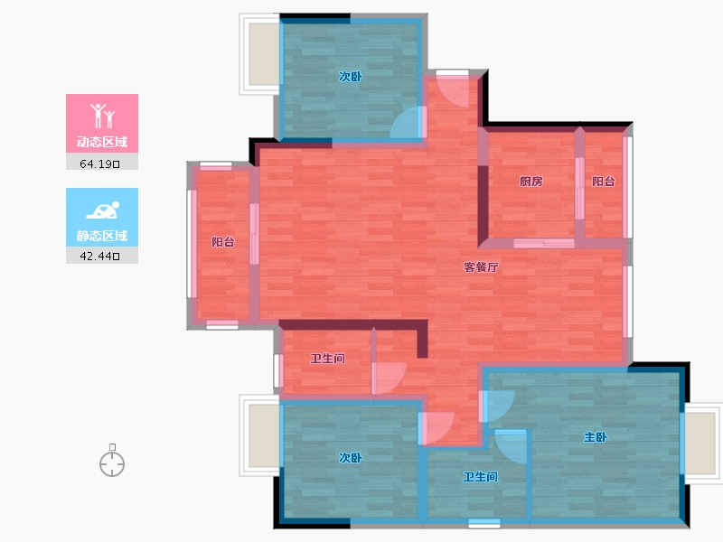 湖南省-永州市-江华新城-94.27-户型库-动静分区