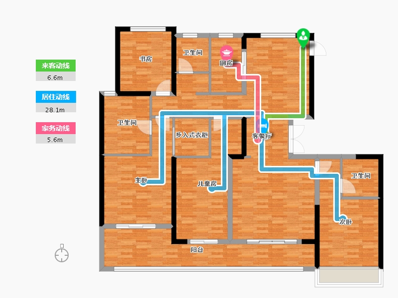 浙江省-温州市-学院十一峯-144.38-户型库-动静线