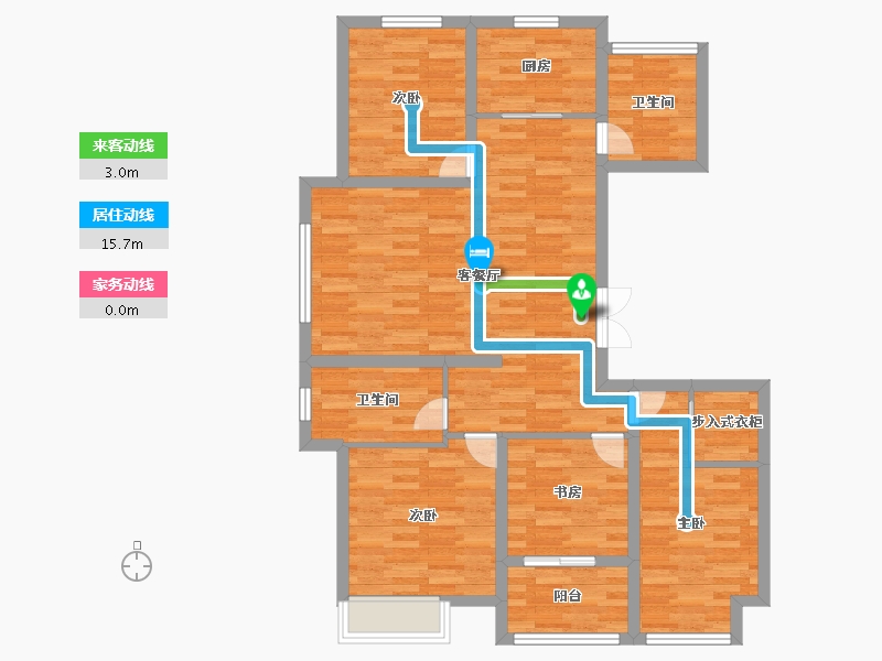 浙江省-嘉兴市-中筑名璟府-100.00-户型库-动静线