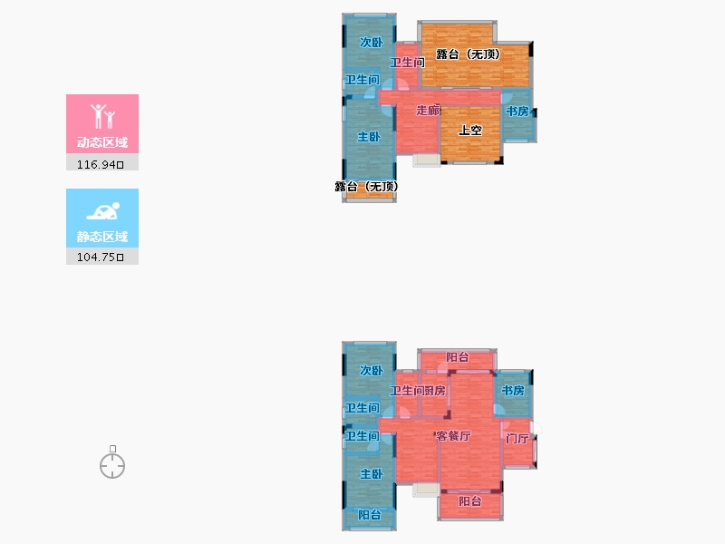 四川省-南充市-翡翠城-245.25-户型库-动静分区