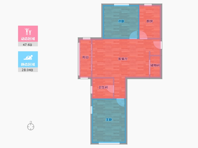 山东省-青岛市-海尔东城国际北区-68.14-户型库-动静分区