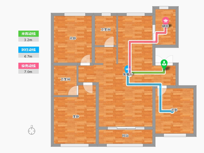 河北省-秦皇岛市-悦澜湾-106.76-户型库-动静线