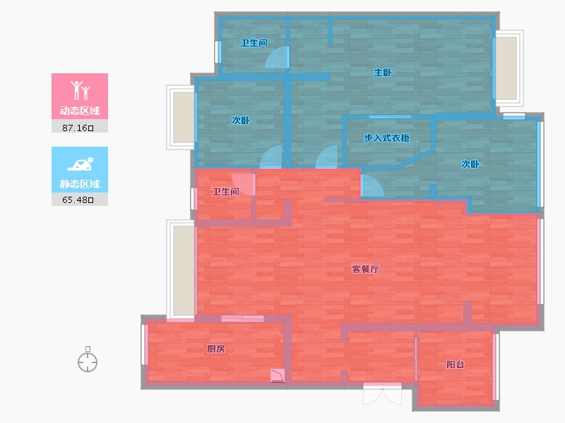 四川省-成都市-新鸿基悦城-136.75-户型库-动静分区