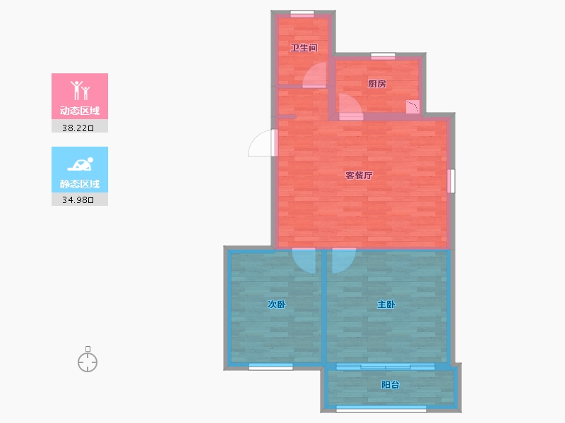 宁夏回族自治区-银川市-海珀兰轩-65.34-户型库-动静分区