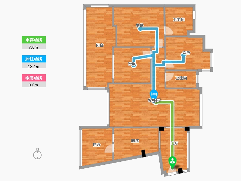 四川省-成都市-恒大天府半岛-132.76-户型库-动静线