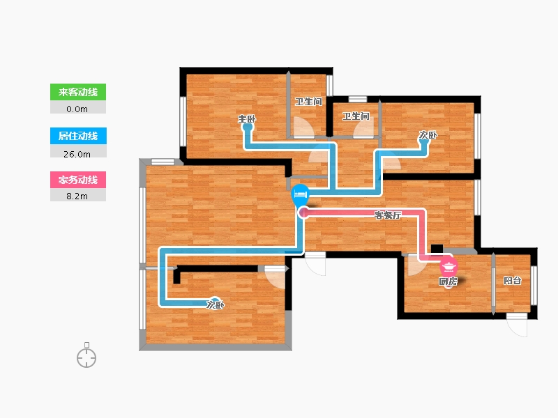 浙江省-温州市-华鸿艺墅-99.23-户型库-动静线