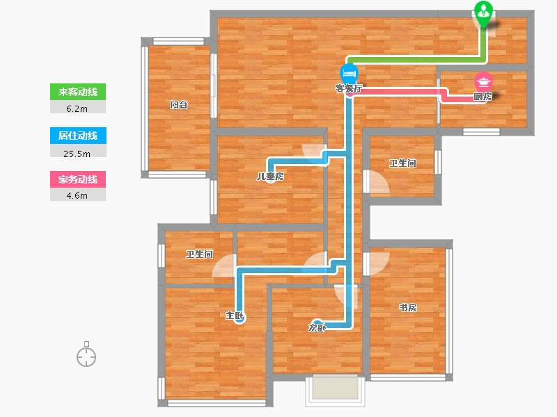 广西壮族自治区-南宁市-澜月府-109.80-户型库-动静线