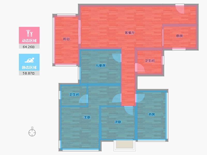 广西壮族自治区-南宁市-澜月府-109.80-户型库-动静分区