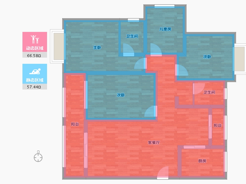 河南省-周口市-万达时代广场-109.35-户型库-动静分区