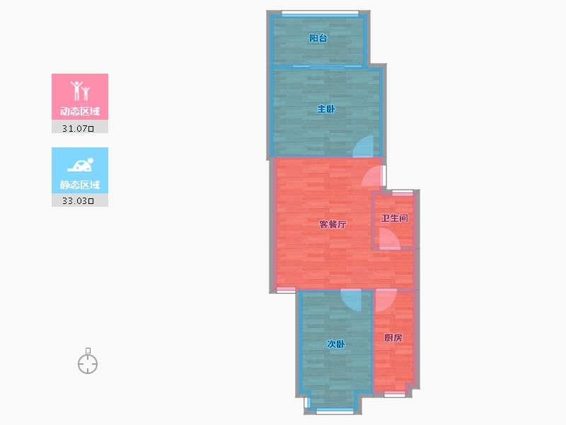 江苏省-南京市-景明佳园-57.96-户型库-动静分区