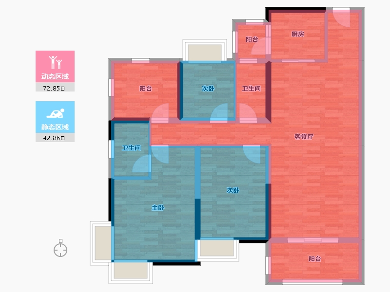 广西壮族自治区-玉林市-玉林奥园康城-103.34-户型库-动静分区