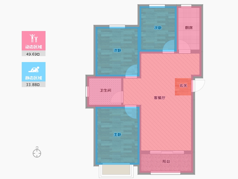 河北省-沧州市-青县凯悦城小区-72.58-户型库-动静分区