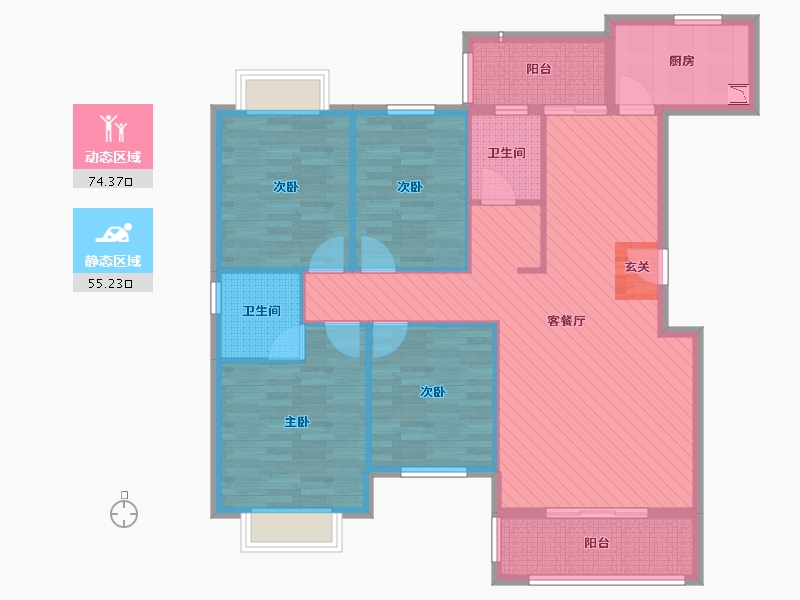 福建省-福州市-竹园安置小区-116.00-户型库-动静分区