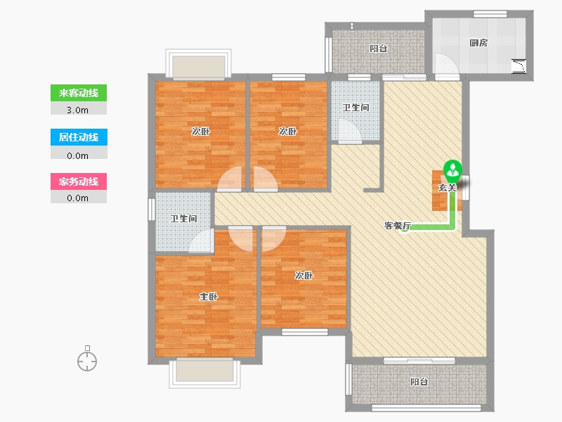 福建省-福州市-竹园安置小区-116.00-户型库-动静线