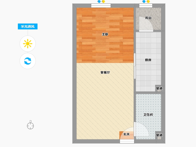 北京-北京市-东坝家园-38.30-户型库-采光通风