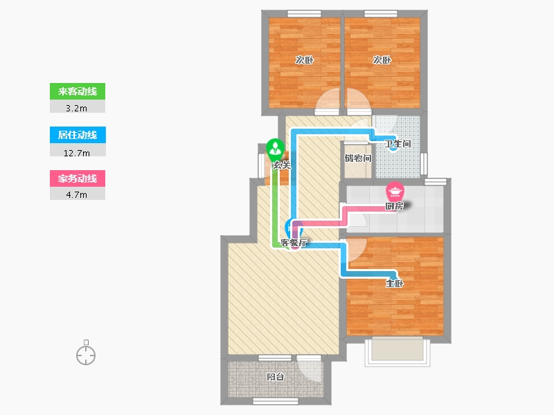 浙江省-杭州市-清城-71.20-户型库-动静线